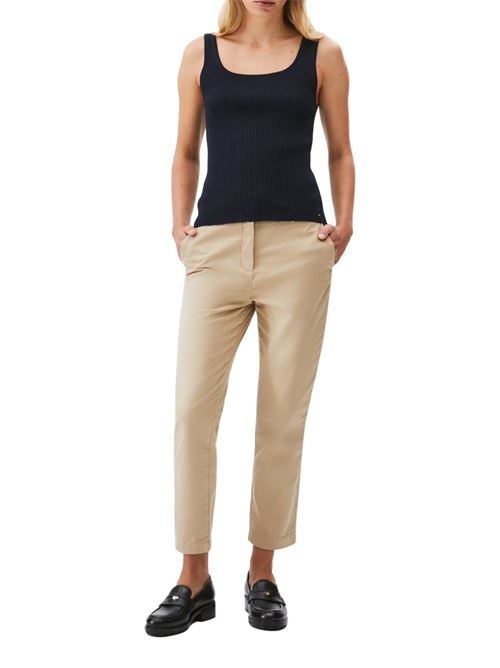 Pantalone donna beige in cotone Tommy Hilfiger | WW0WW45920Z00